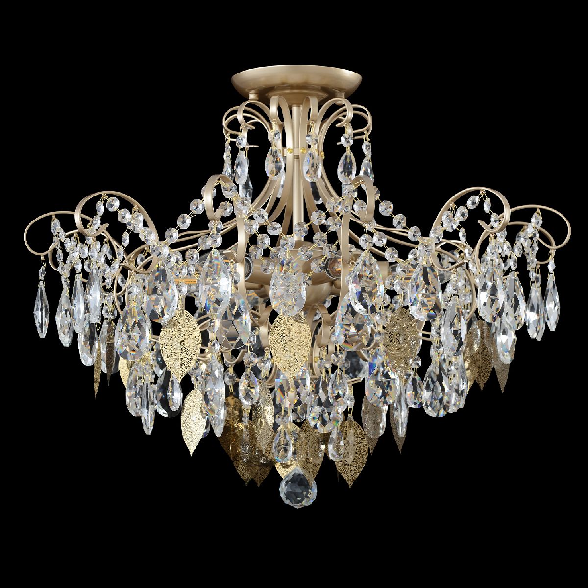 потолочная люстра crystal lux esmiralda pl6 gold