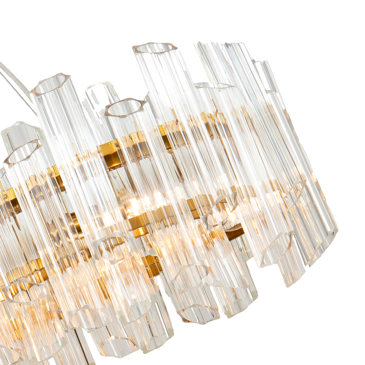 подвесная люстра delight vittoria kg0769p-12l clear/ brass