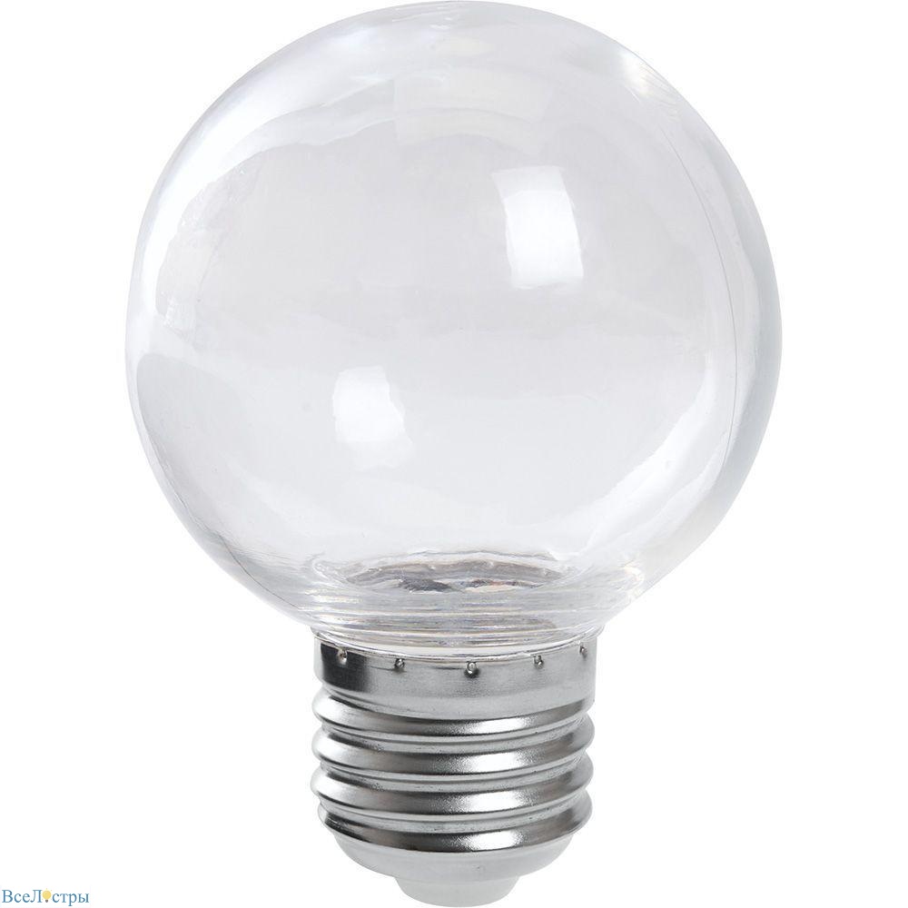 лампа светодиодная feron e27 3w 6400k прозрачный lb-371 38122