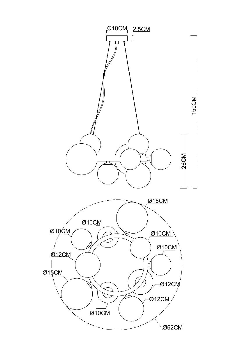 подвесная люстра arte lamp gemini a2243sp-10bk