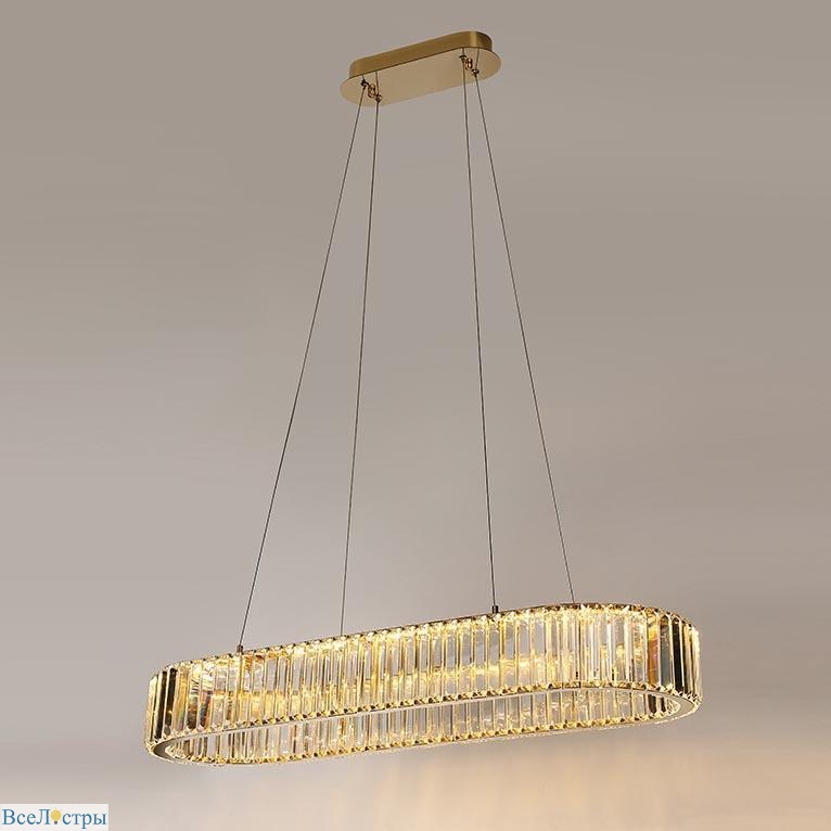 подвесной светодиодный светильник newport 8445/90 oval gold м0065052