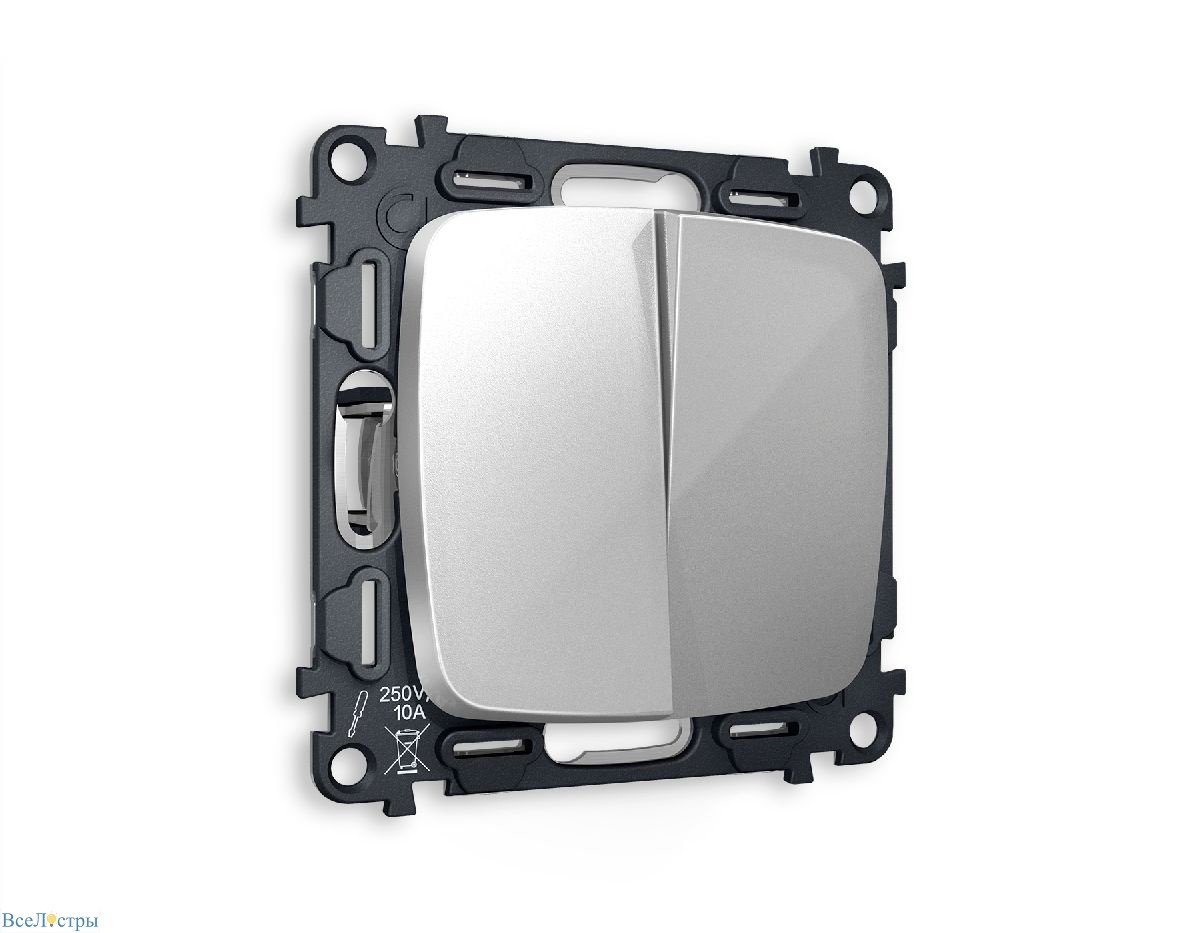 комплект механизма 2-кл выключателя ambrella volt omega mo403010