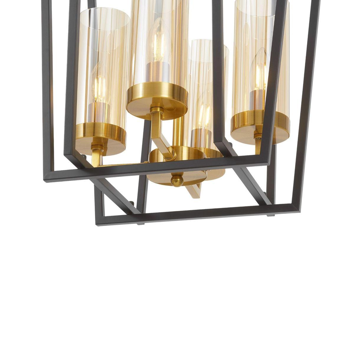 подвесная люстра lumina deco afres ldp 1246-4 bk+md