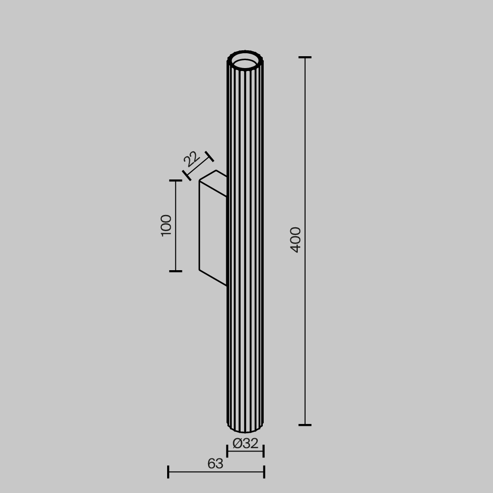 настенный светильник maytoni calipso c082wl-12w2.7k-bs