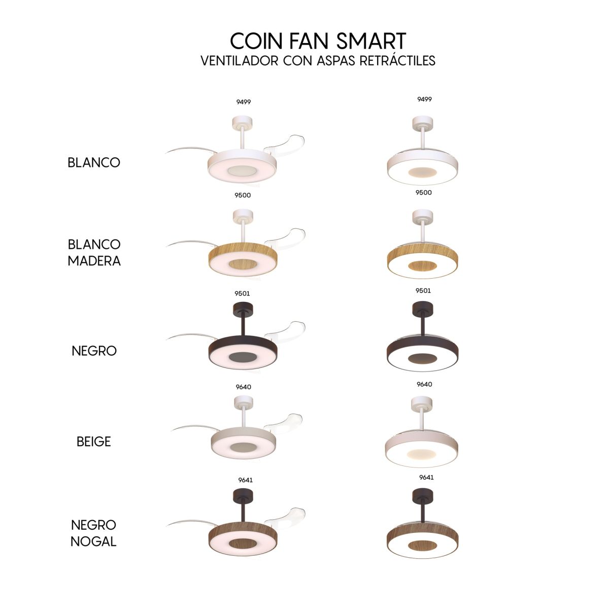 люстра-вентилятор mantra coin fan 9499
