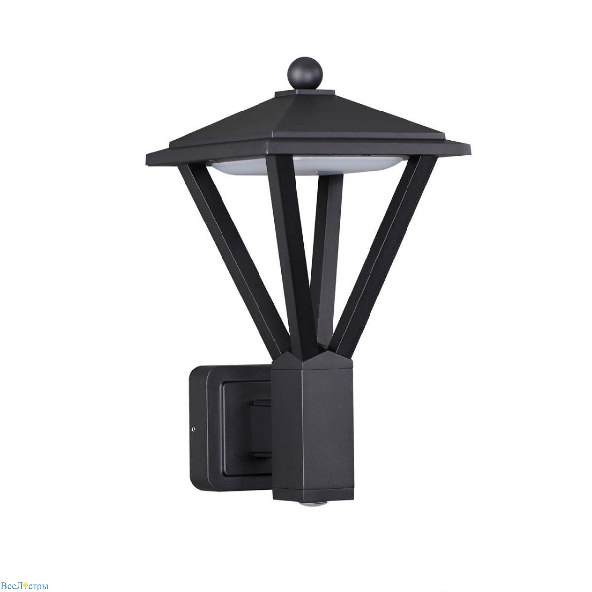 уличный настенный светодиодный светильник odeon light nature bearitz 6655/15wl