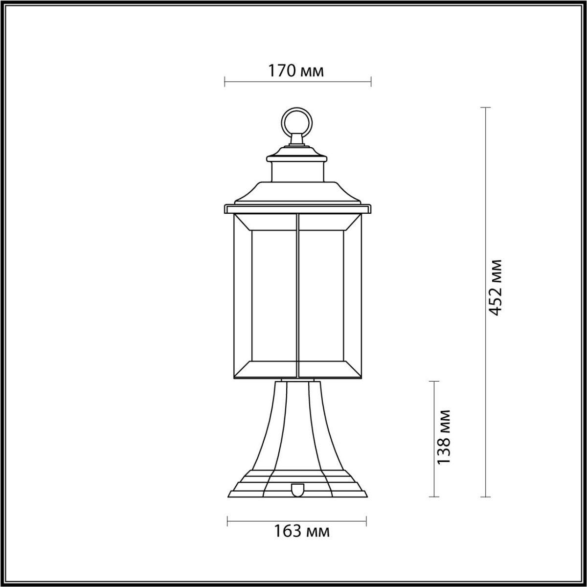 уличный светильник odeon light nature mavret 4961/1a