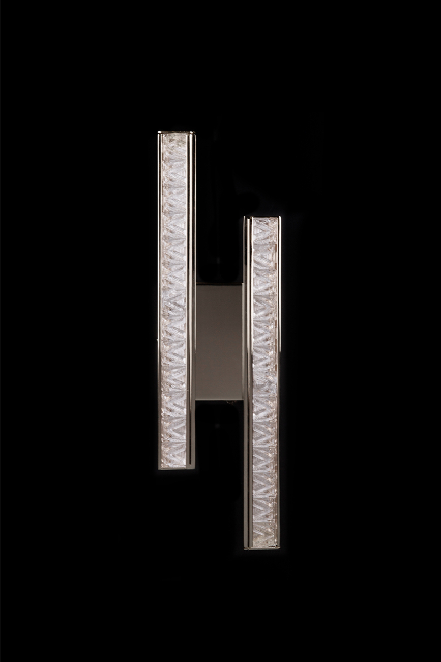 бра aida le7707/2w black chrome