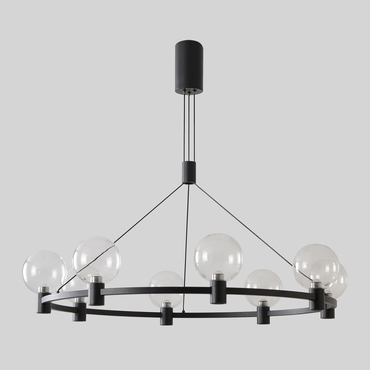 подвесная люстра crystal lux duet sp56w led black