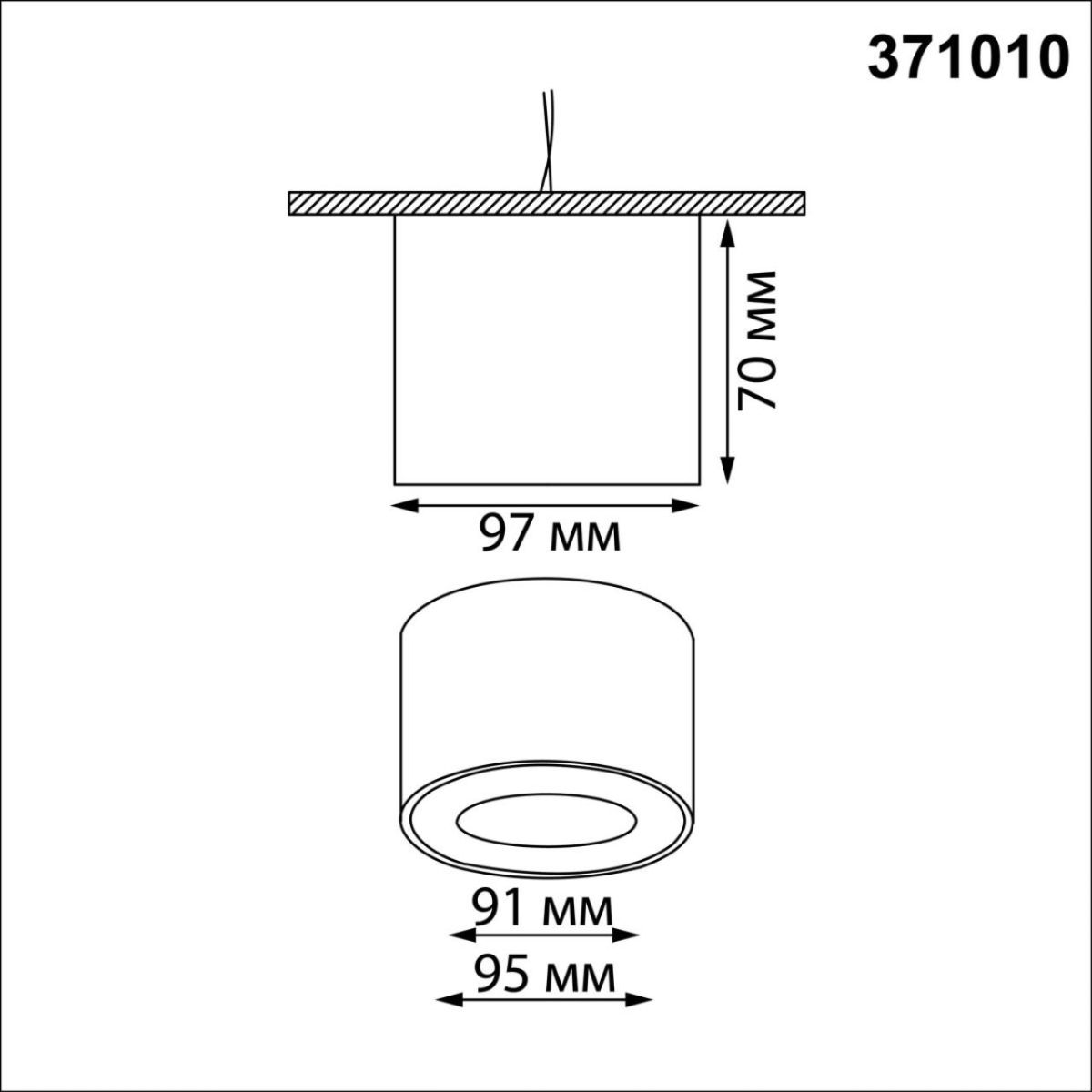 накладной светильник novotech over gemini 371010