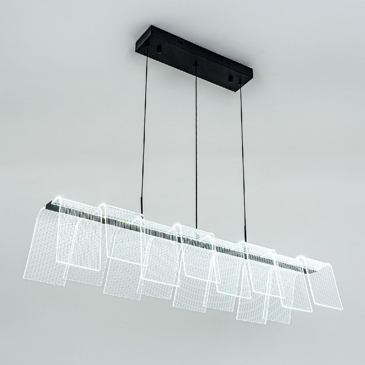 подвесная люстра led4u l7709-970 bk