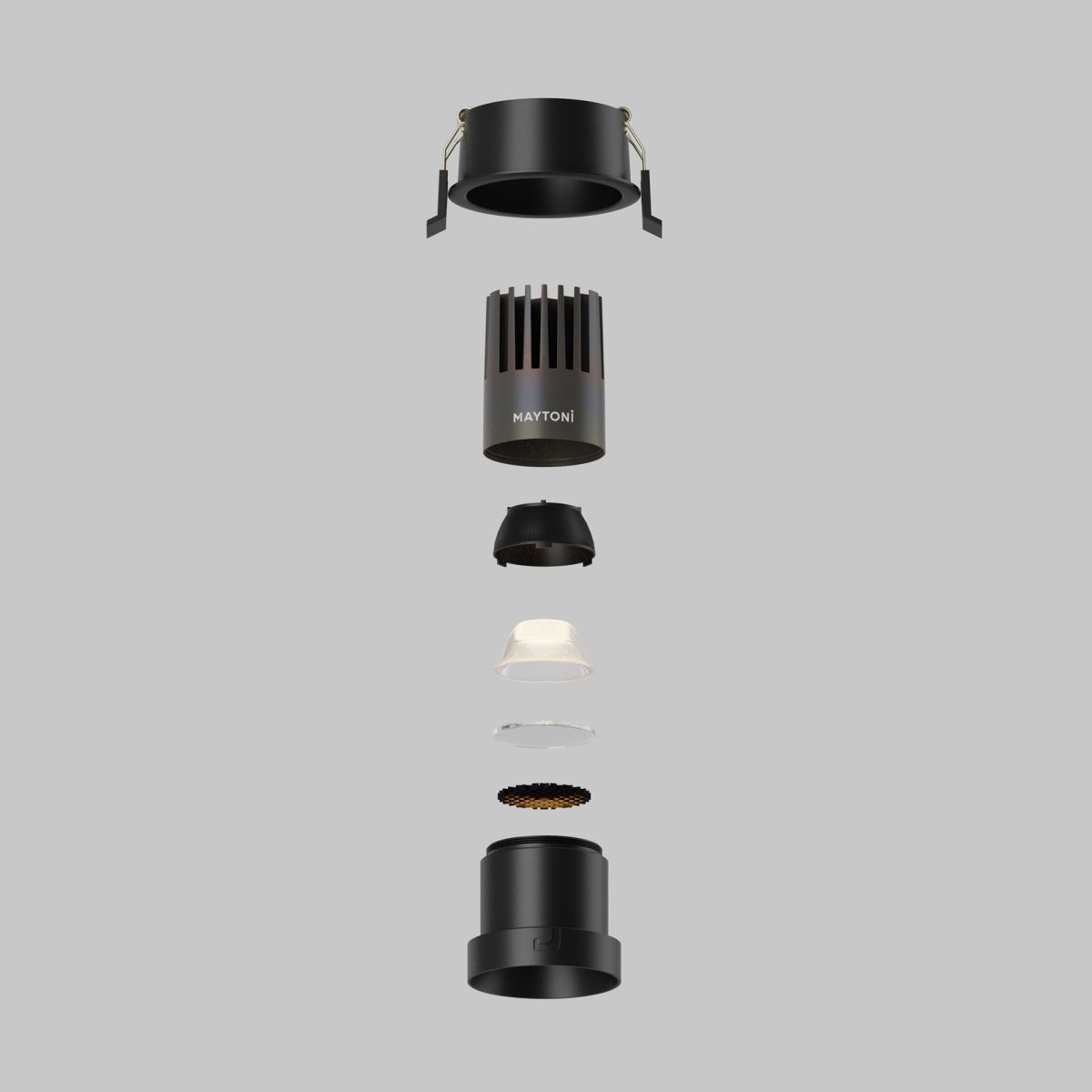 встраиваемый светильник maytoni technical dip dl116-10w-3k-b