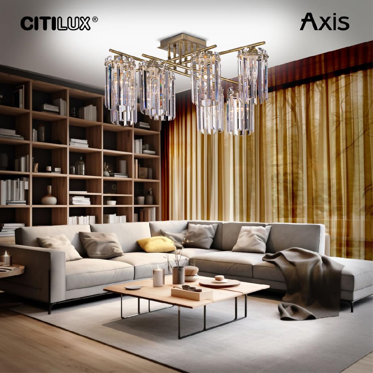 потолочная люстра citilux axis cl313283