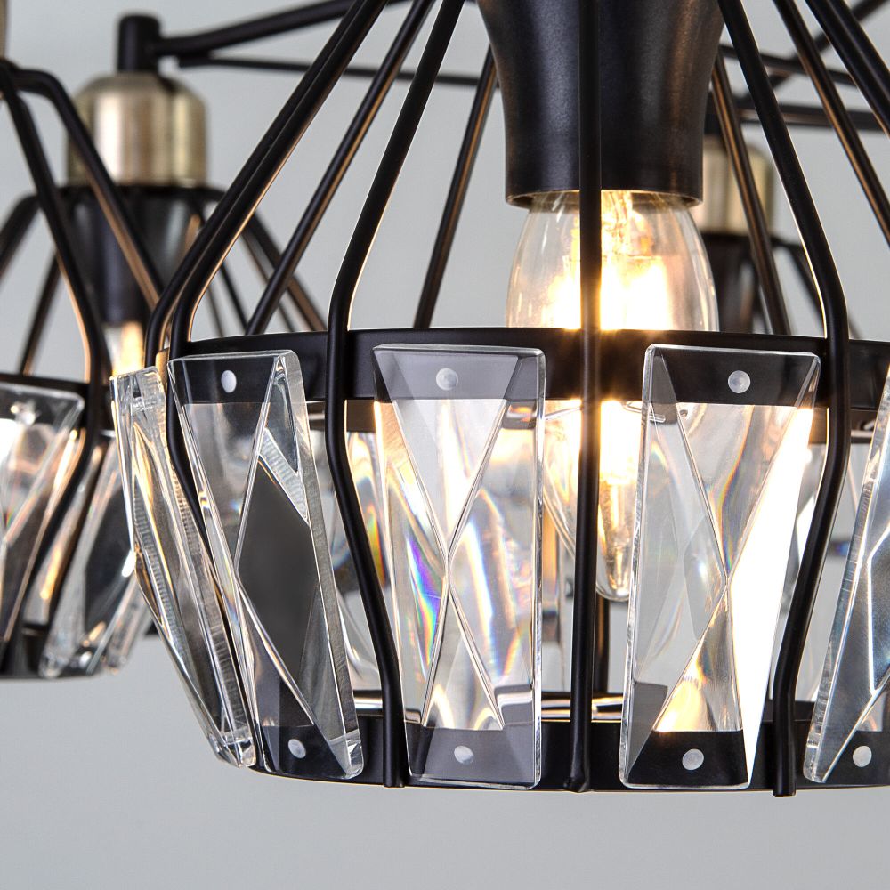 потолочная люстра eurosvet lord 70075/8 черный