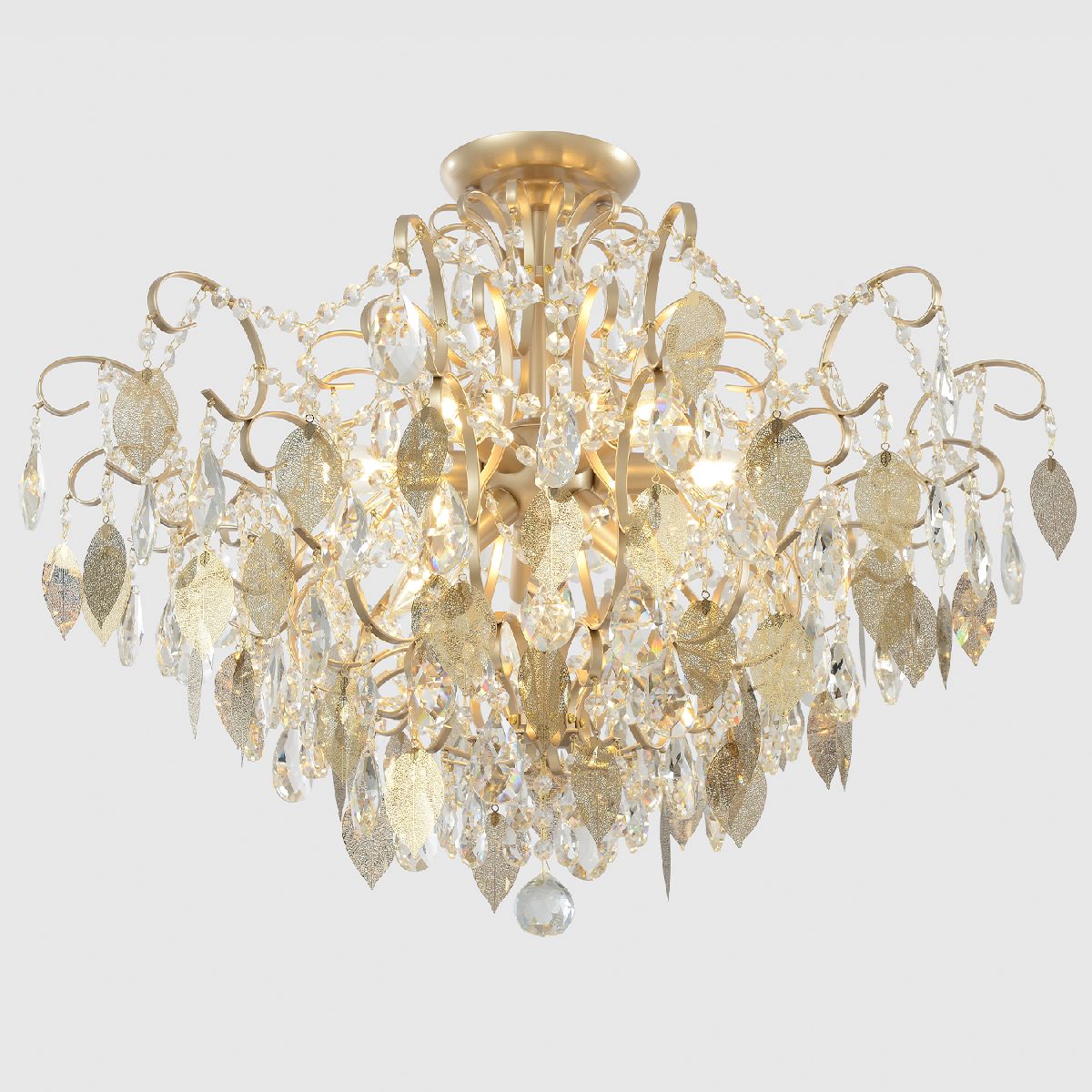 потолочная люстра crystal lux esmiralda pl9 gold