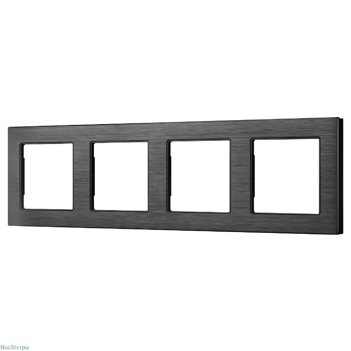 рамка четырехместная arlight frm-presto-als-4-bk 043862