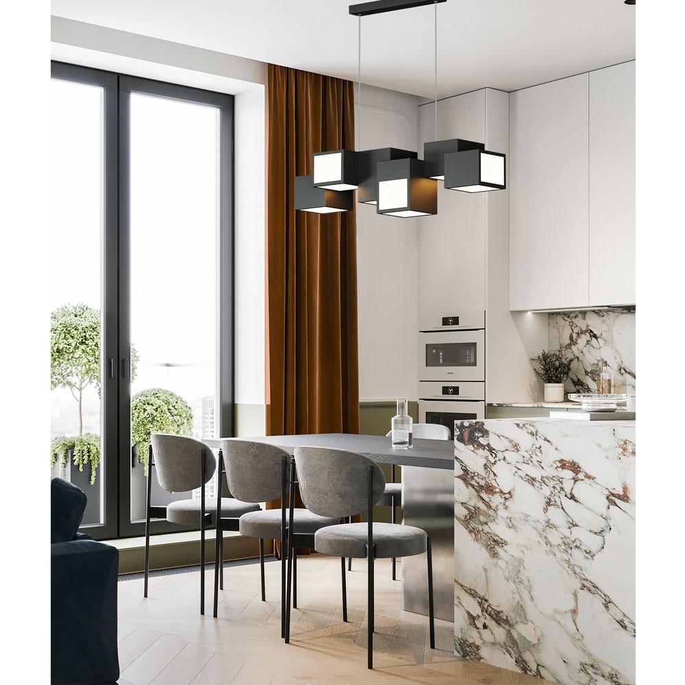 подвесная люстра led4u l7600-900 bk