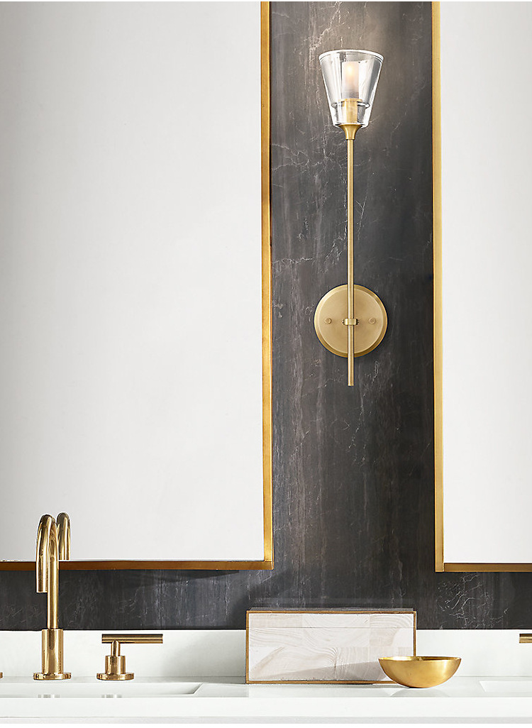 бра delight collection torche de verre 8614w/d gold