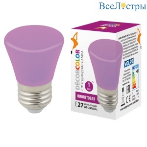 LED-D45-1W/PURPLE/E27/FR/С BELL