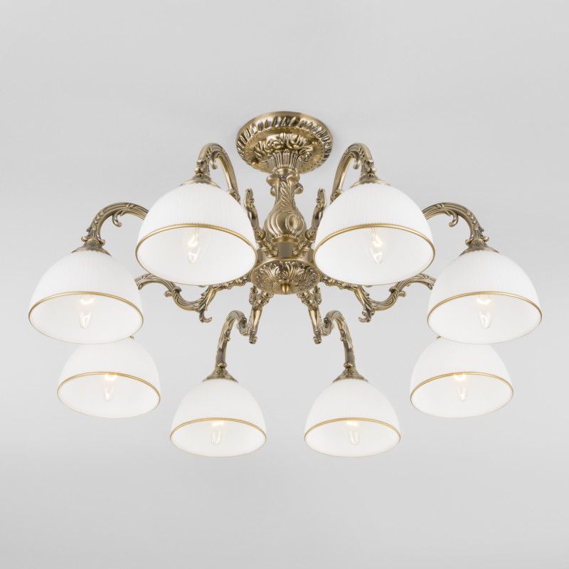 люстра на штанге eurosvet 60106/8 античная бронза