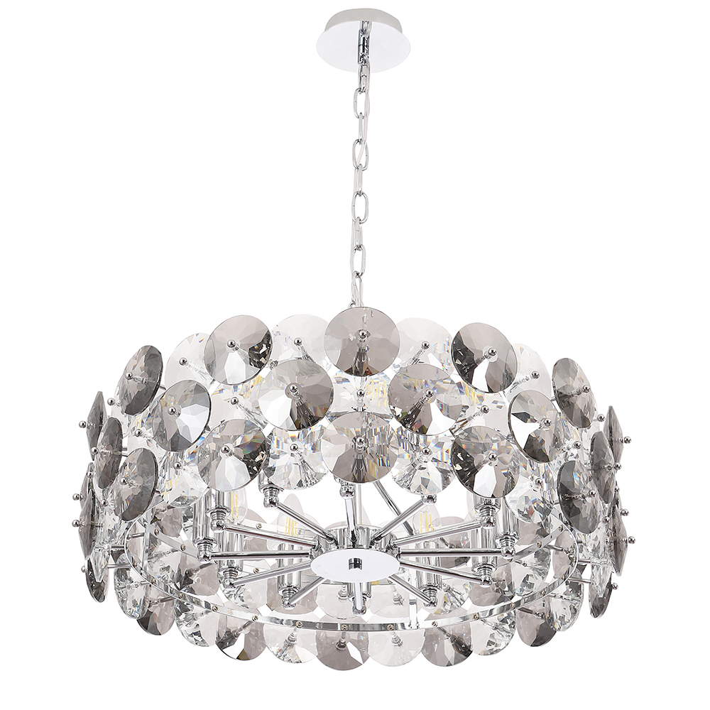 подвесная люстра crystal lux crystal sp12 chrome
