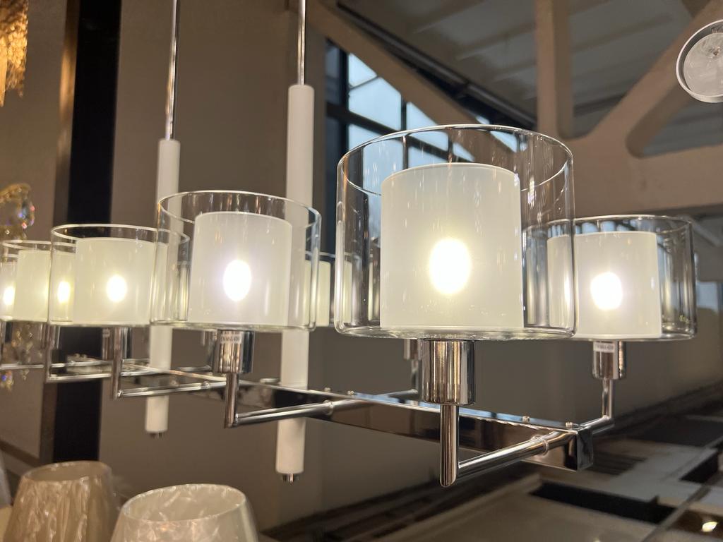 подвесная люстра crystal lux maestro sp-pl10 l1100 chrome