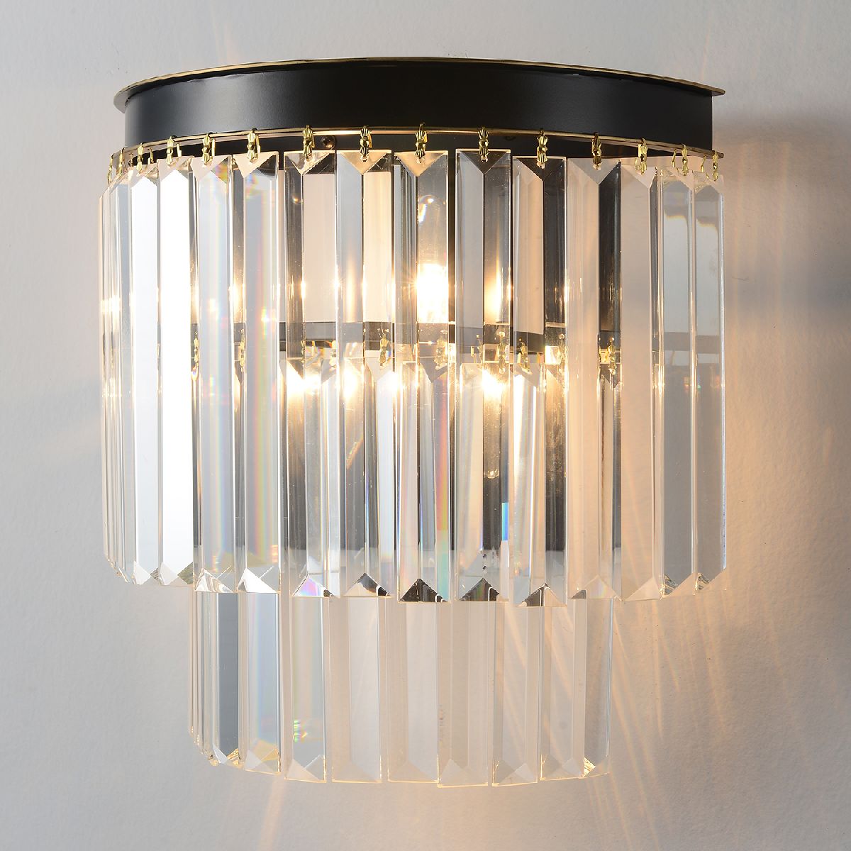 настенный светильник crystal lux maxime ap2 black