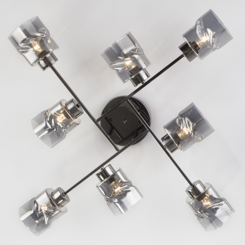 люстра на штанге eurosvet 30165/8 черный жемчуг