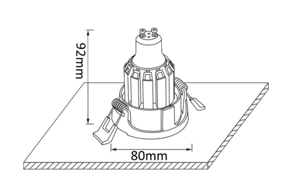 встраиваемый светильник crystal lux clt 002c1 wh