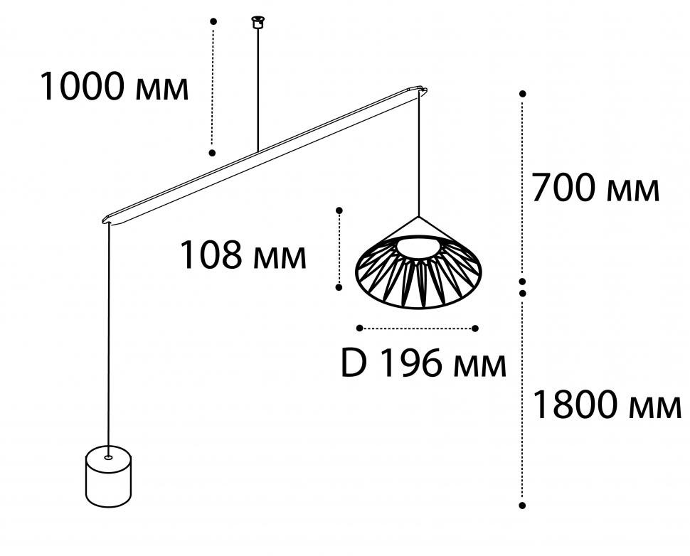 подвесной светодиодный светильник italline it03-1429 black/orange