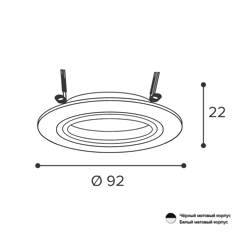 встраиваемый светильник wolta alto wdl-gu5.3/01w-r