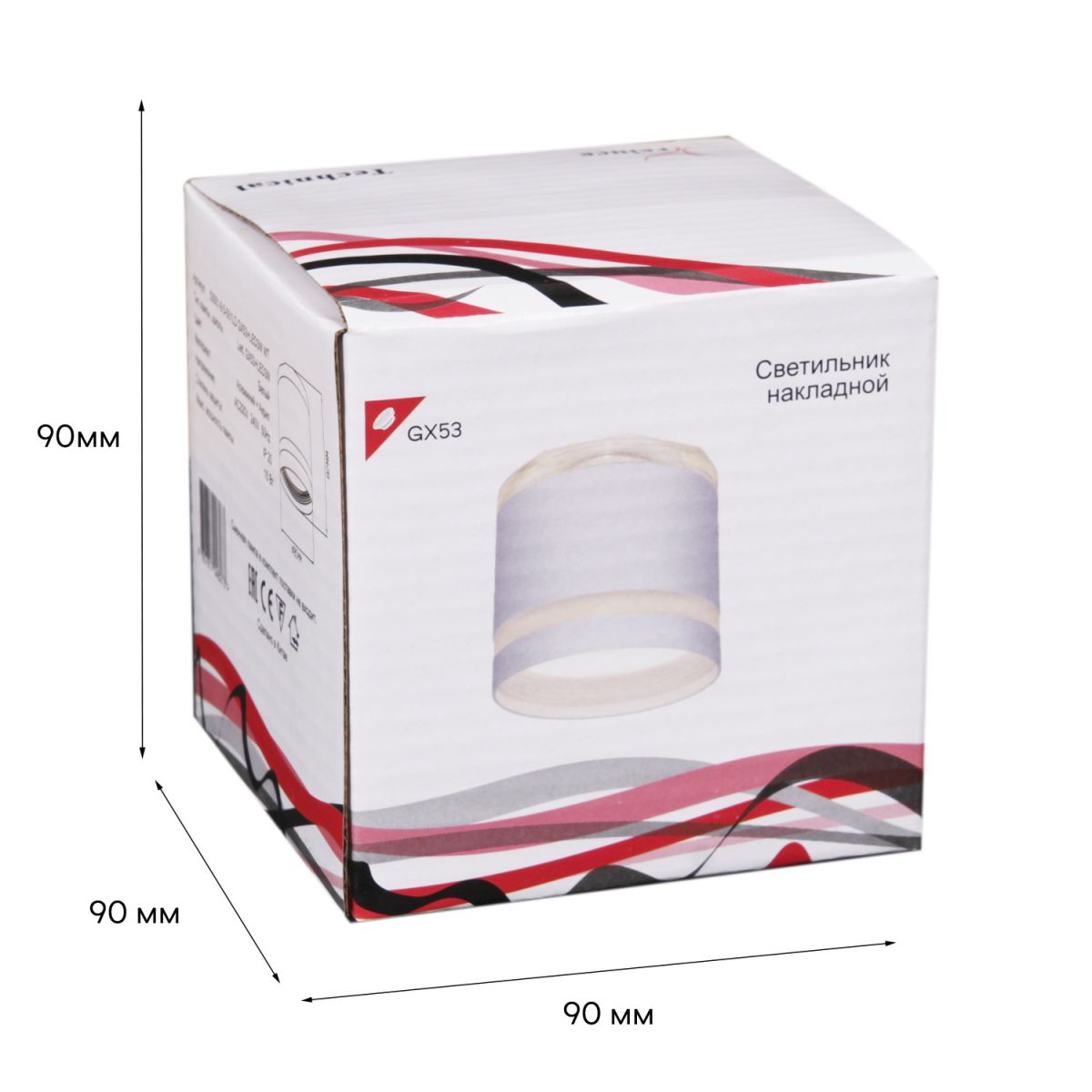 накладной светильник reluce 53001-9.5-001ld gx53+led3w wt