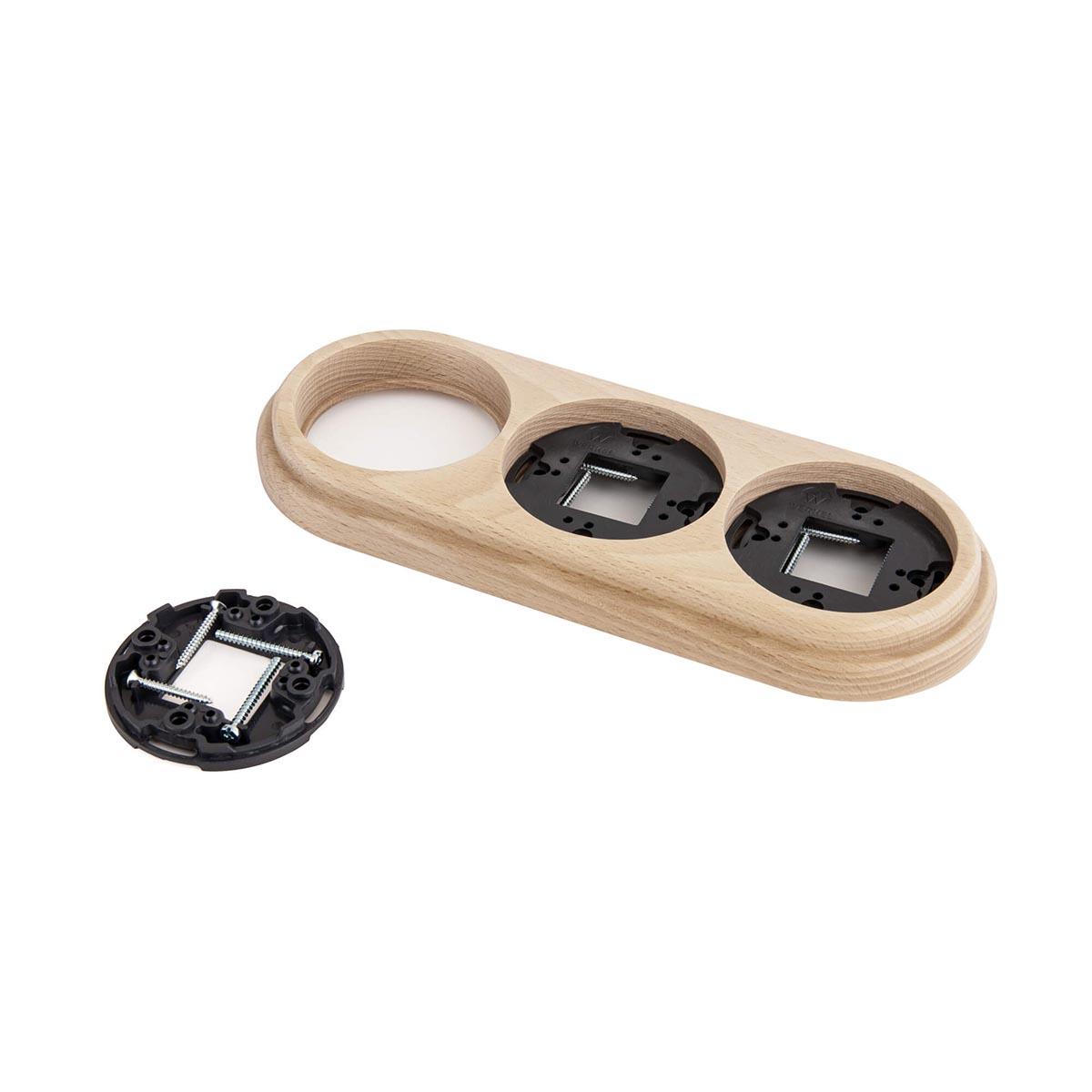 рамка werkel legend на 3 поста светлый бук w0035224 4690389166587