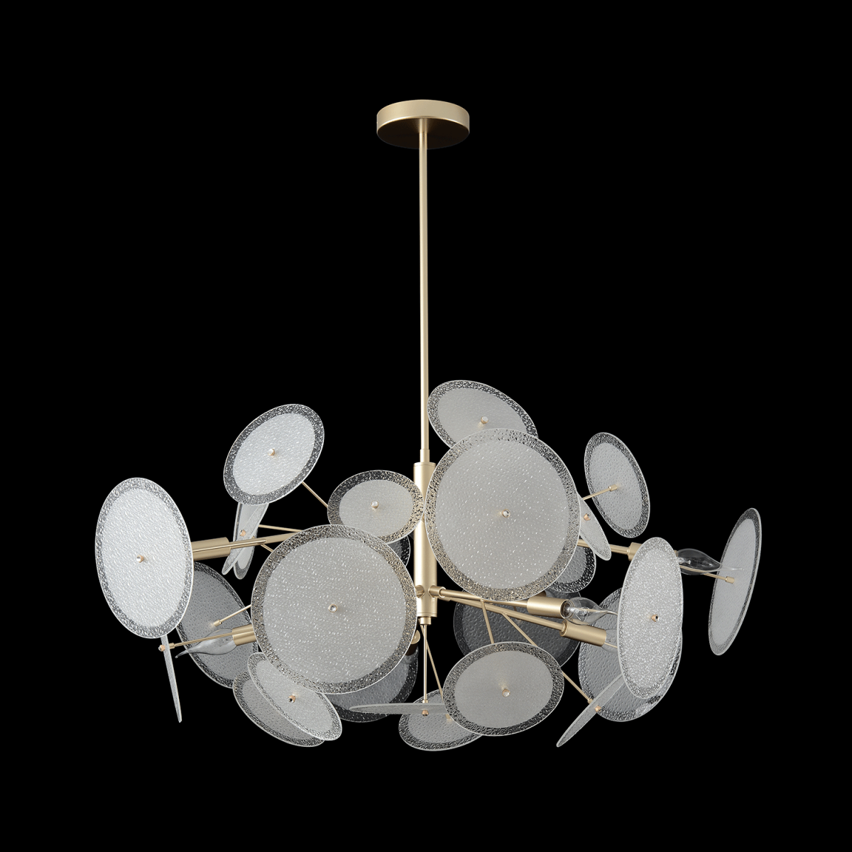 люстра на штанге crystal lux dandelion sp10 gold