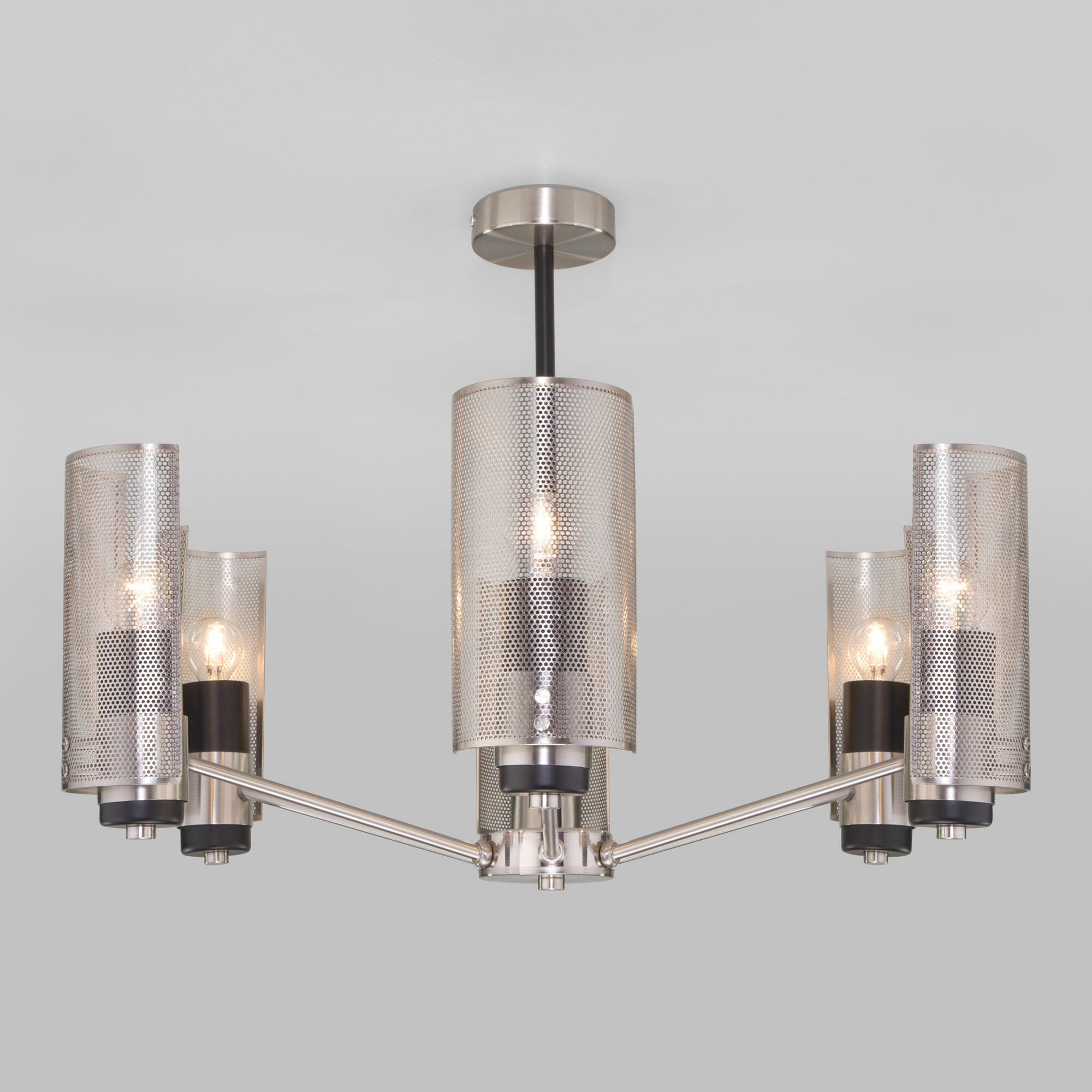 люстра на штанге eurosvet grino 70139/6 никель