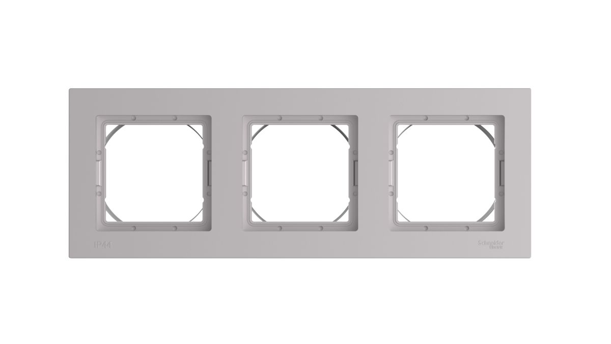 рамка 3-ая, универсальная systeme electric atlasdesign aqua алюминий atn440303