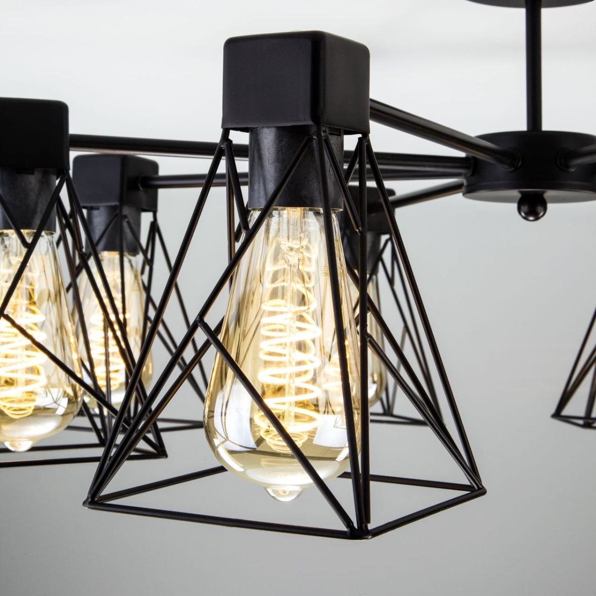 потолочная люстра eurosvet trappola 70107/8 черный