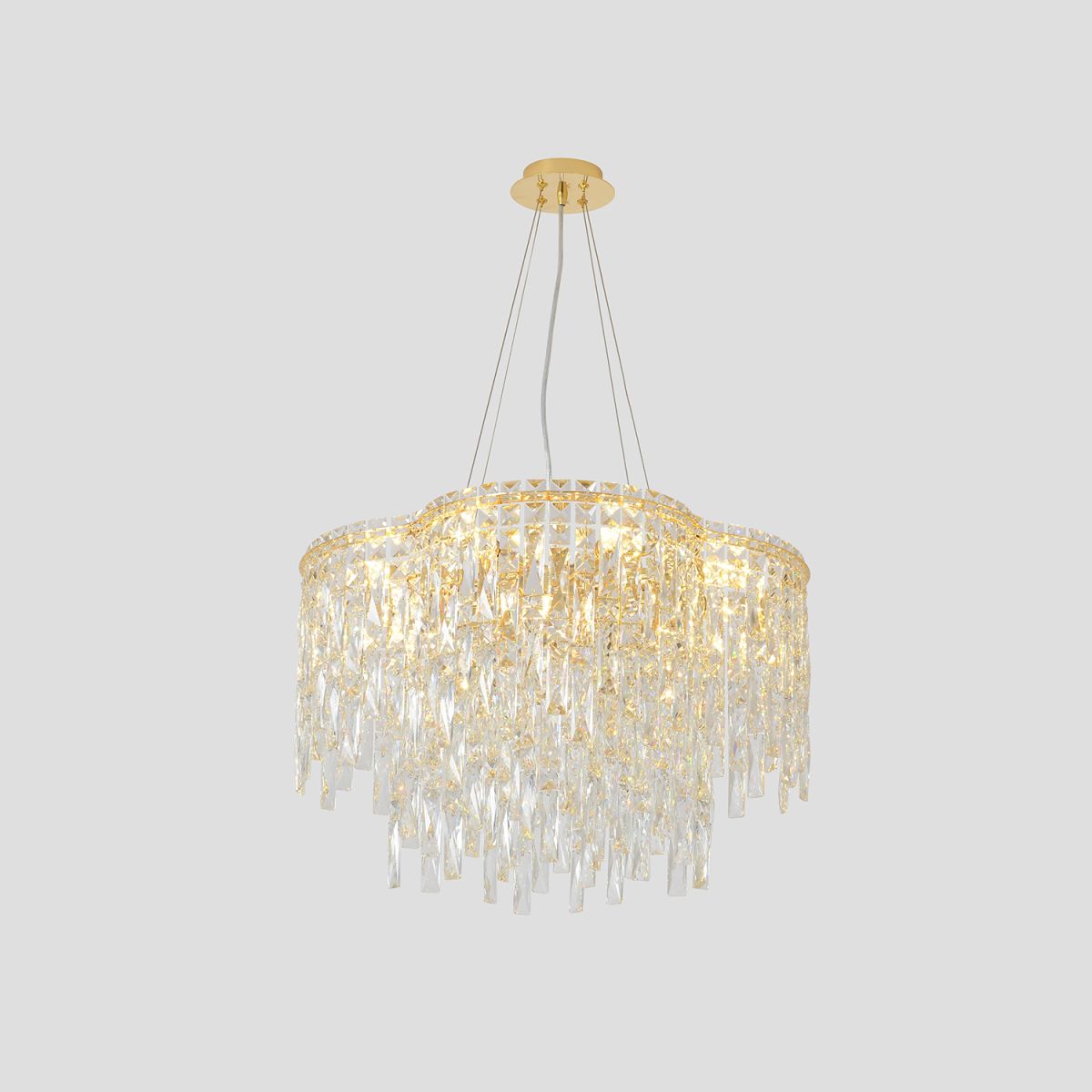 подвесная люстра crystal lux abril sp12 gold