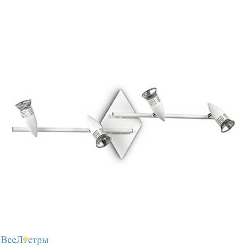 спот ideal lux alfa pl4 bianco 122731
