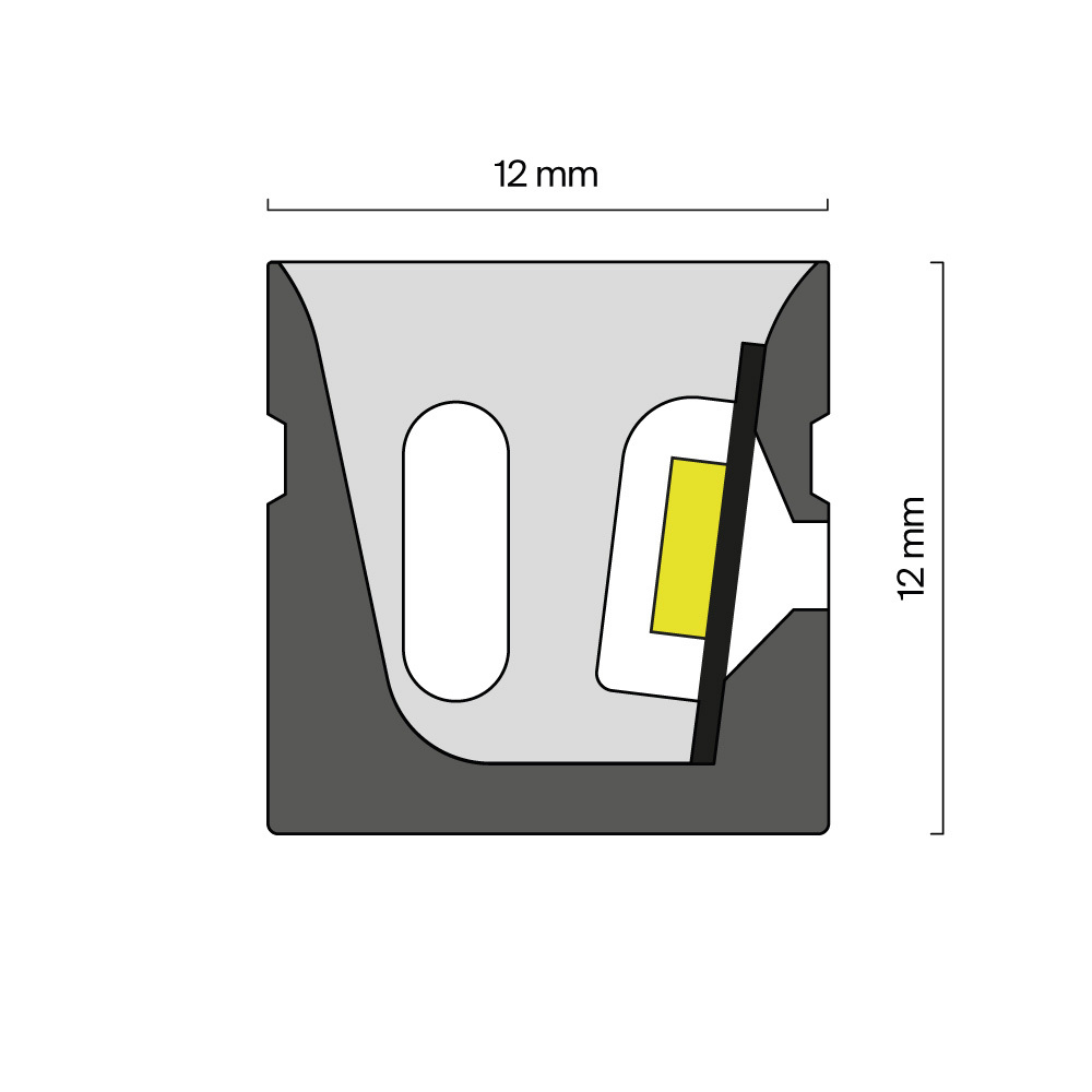 гибкий неон maytoni led strip 24в 12вт/м 4000k 5м ip67 432023
