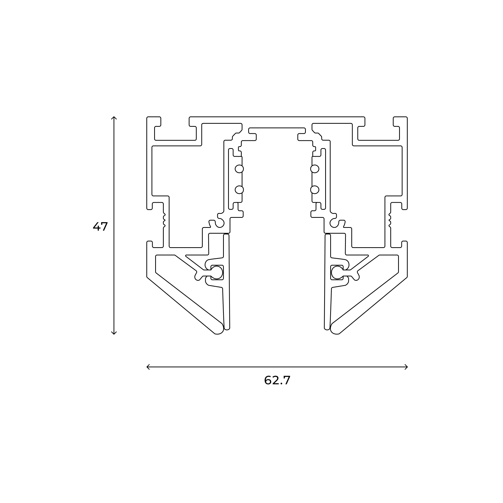 шинопровод под натяжной потолок eldeko hsbl_0186, 48в-3м, чёрный