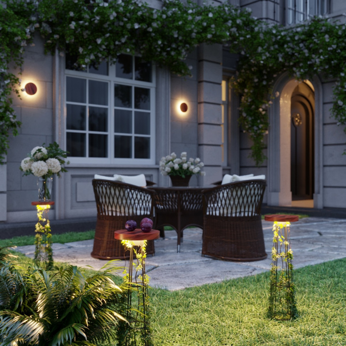фасадный светильник odeon light nature liana 7108/15wl