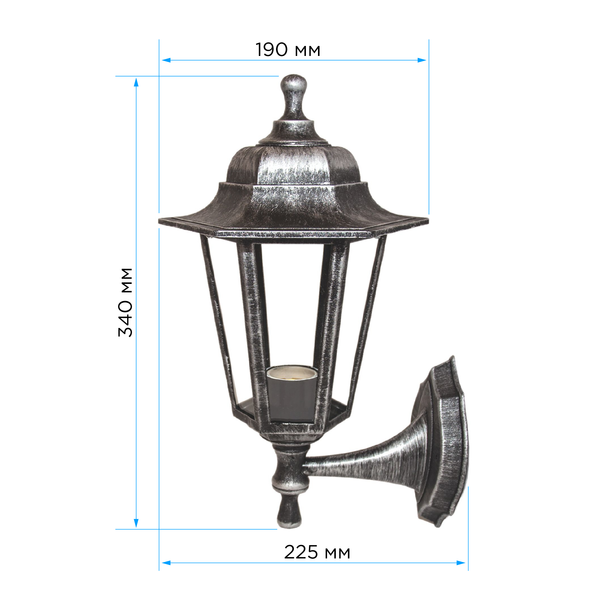 уличный настенный светильник apeyron леда 11-99сер