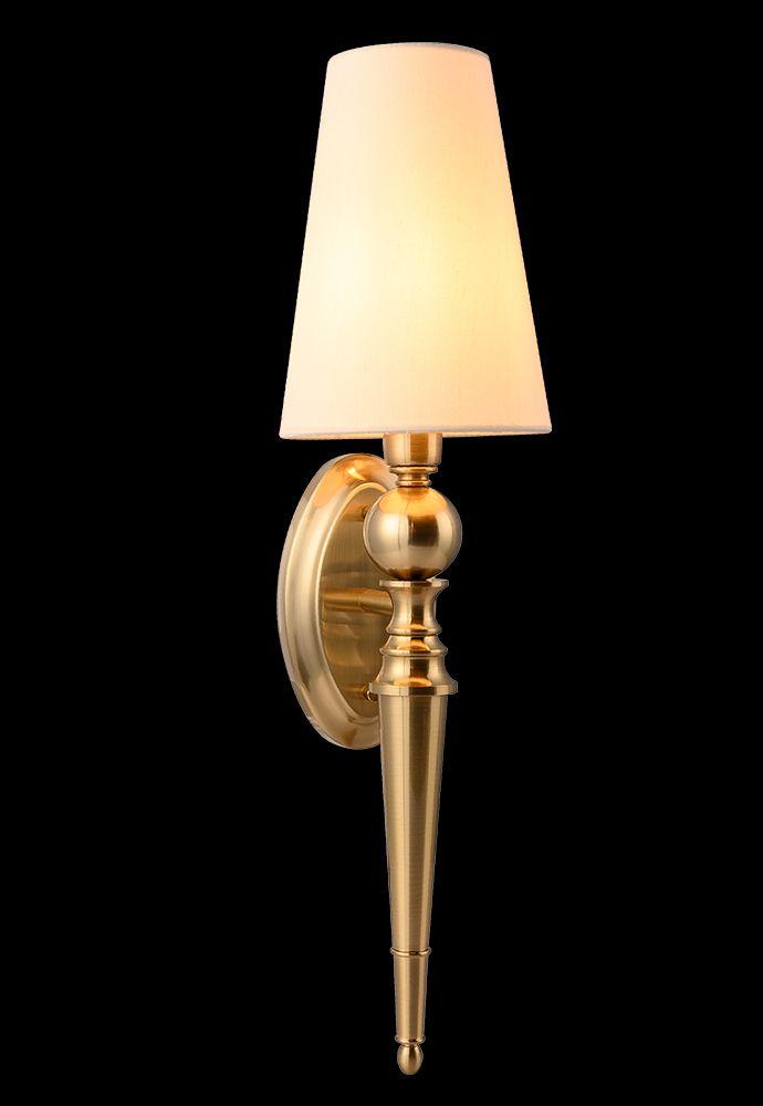 бра crystal lux per ap1 brass/beige