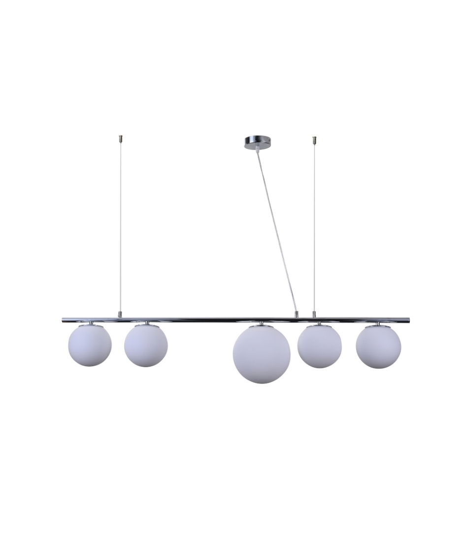 подвесная люстра lumina deco baristica ldp 6012-5 chr+wt