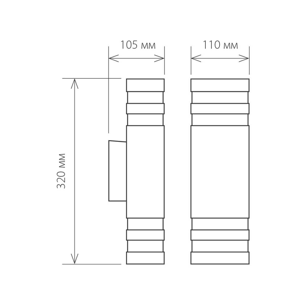 уличный настенный светильник elektrostandard 1449 techno 4690389067723
