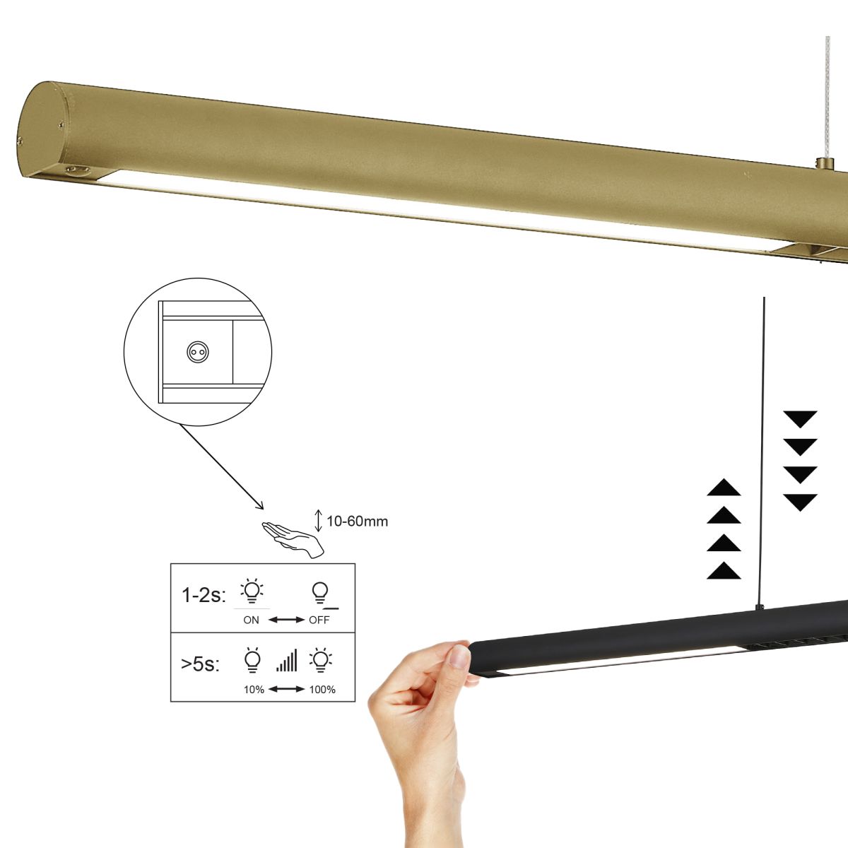 линейный подвесной светильник mantra lineal 9035