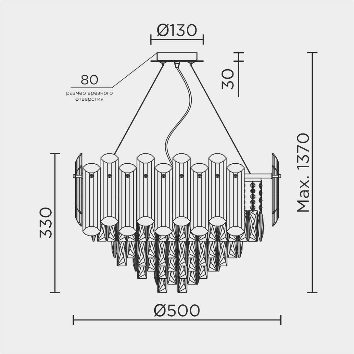 подвесная люстра modelux ml.7088.500 gd