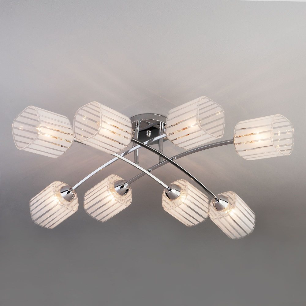 потолочная люстра eurosvet ruby 30125/8 хром