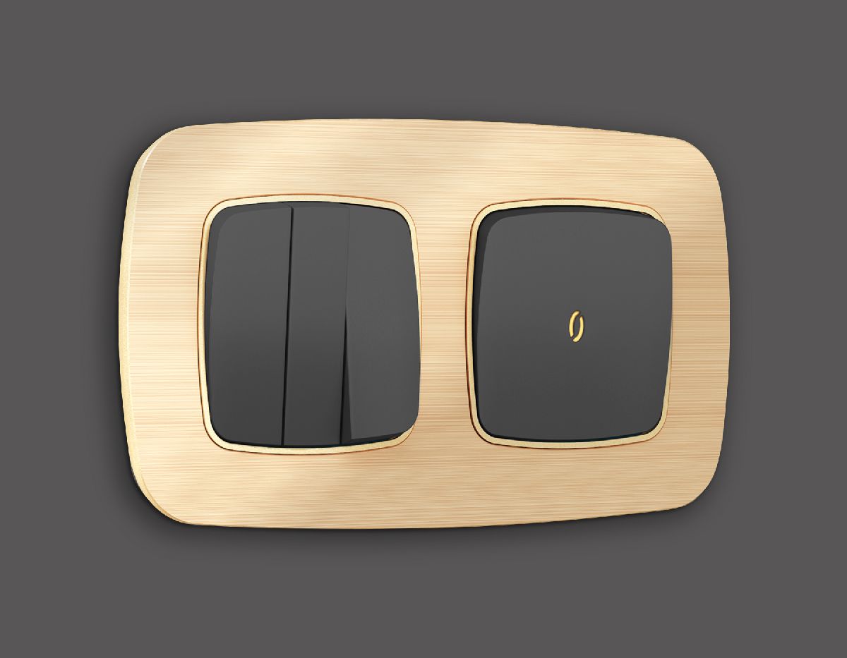 лицевая панель для выключателя трехклавишного ambrella volt omega op9050